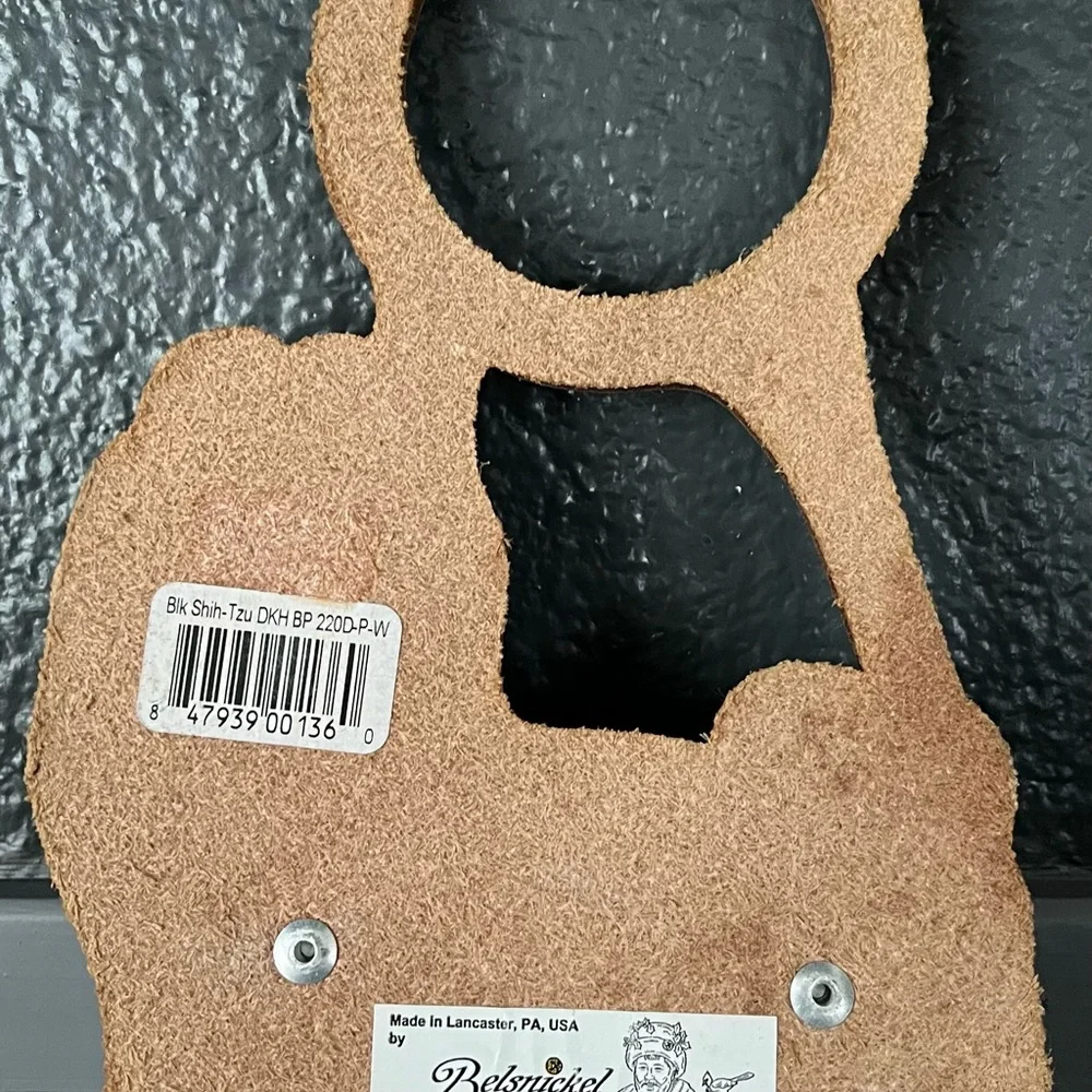 Leather- door knob dog bell- Shitzu